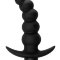 Анальная елочка с вибрацией Ecstasy, цвет: черный - 14 см