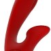 Вибромассажер с клиторальной стимуляцией IRIS - 20 см, цвет: красный