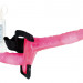 Поясной виброфаллос Joyride Duo с вагинальной пробкой, цвет: розовый - 17,5 см