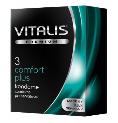 Контурные презервативы Vitalis Premium Comfort Plus - 3 шт.