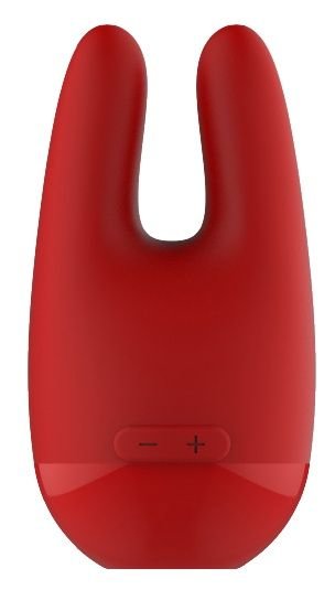 Клиторальный стимулятор HEBE - 10,6 см, цвет: красный