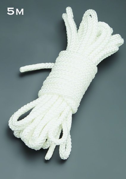 Шелковистая веревка для связывания, цвет: белый - 5 м