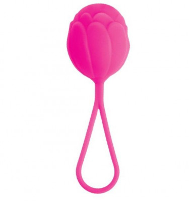 Вагинальный шарик с петелькой для извлечения, цвет: розовый