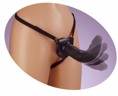 Страпон Pipedream Posable Partner Strap-On, цвет: черный - 17,8 см