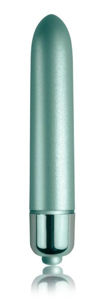 Мини-вибратор Touch of Velvet - 10,3 см, цвет: зеленый