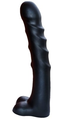 Фаллоимитатор-гигант PREDATOR - 37 см, цвет: черный