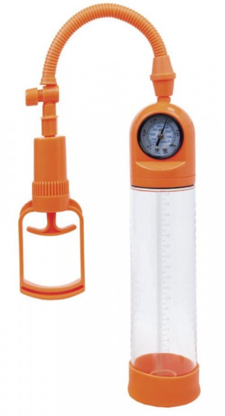 Вакуумная помпа A-toys с манометром и прозрачной колбой, цвет: оранжевый