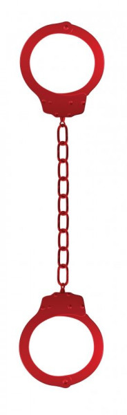 Металлические кандалы Metal Ankle Cuffs, цвет: красный