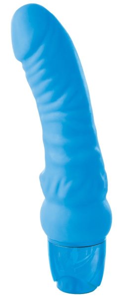 Вибромассажер Classix Mr. Right Vibrator - 18,4 см, цвет: голубой