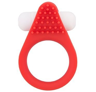 Эрекционное кольцо LIT-UP SILICONE STIMU RING 1 RED, цвет: красный