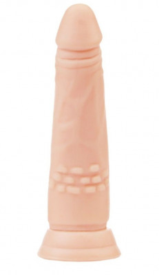 Фаллоимитатор A-toys с присоской и шишечками, цвет: телесный - 16,5 см