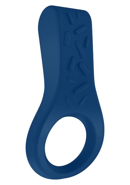 Синее эрекционное кольцо B4 с клиторальным лепестком