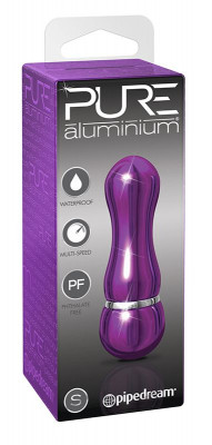 Вибратор Pipedream Pure Aluminium Purple Small, цвет: фиолетовый - 7,5 см