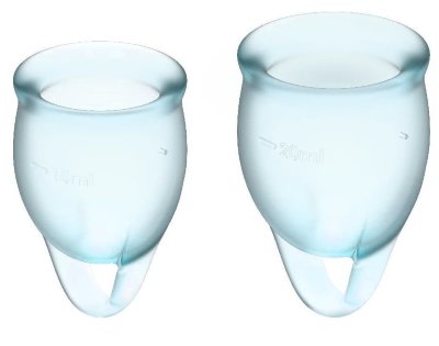 Набор менструальных чаш Feel confident Menstrual Cup, цвет: голубой