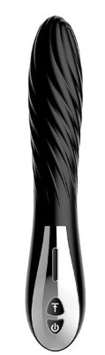 Вибромассажер MAGIC SPIRAL TWIST - 14,5 см, цвет: черный