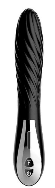 Вибромассажер MAGIC SPIRAL TWIST - 14,5 см, цвет: черный