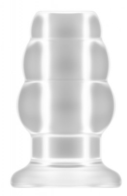 Анальная пробка SONO №49 Small Hollow Tunnel Butt Plug 3 Inch с тоннелем, цвет: прозрачный - 7,7 см