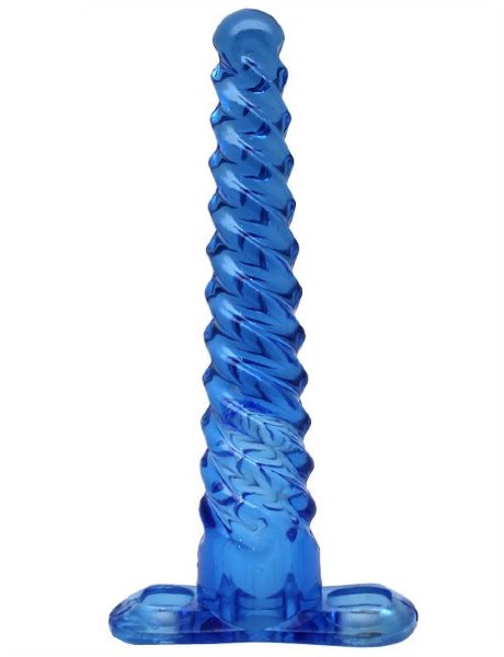 Спиралевидный анальный конус - 17 см, цвет: синий