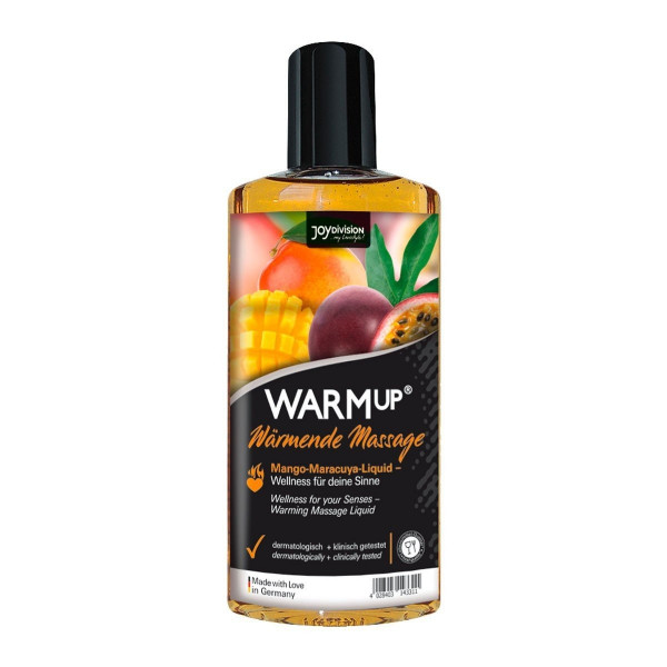 Разогревающее масло Joy Division WARMup Mango Maracuya с ароматом манго и маракуйи - 150 мл.
