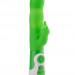 Вибратор Instyle Duo Vibrator 5.5inch с клиторальным стимулятором, цвет: зеленый - 14 см