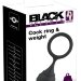 Силиконовое кольцо Cock ring weight с утяжелением, цвет: черный