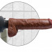 Вибратор Pipedream 10 Vibrating Cock with Balls, цвет: коричневый - 25,4 см
