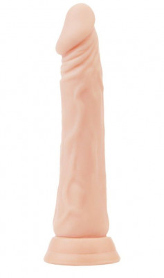 Фаллоимитатор реалистичной формы с присоской, цвет: телесный - 17,5 см
