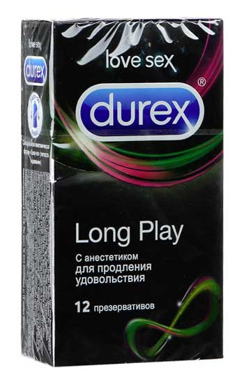 Презервативы Durex Long Play для продления удовольствия - 12 шт.
