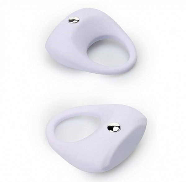 Эрекционное кольцо Lit-Up Silicone Stimu Ring 7, цвет: белый