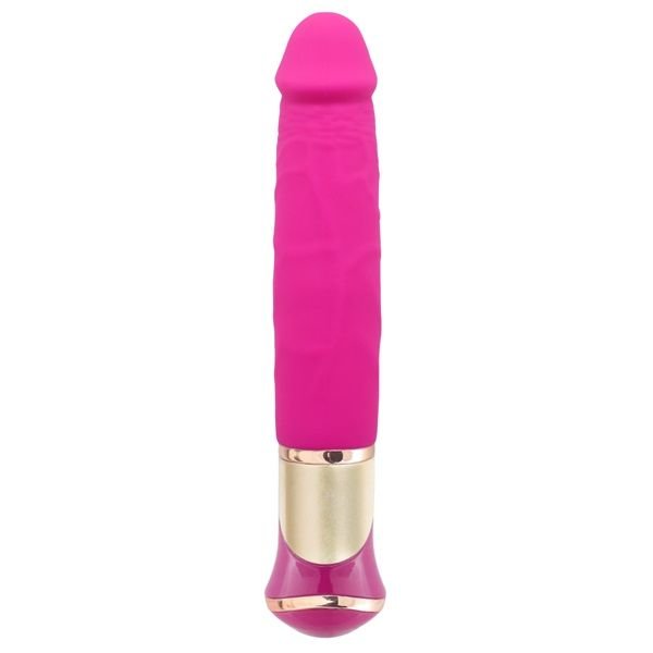 Вибратор ECSTASY Deluxe Rowdy Dong - 21,5 см, цвет: ярко-розовый