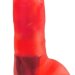 Гелевый вибратор №5 - 16 см, цвет: красный