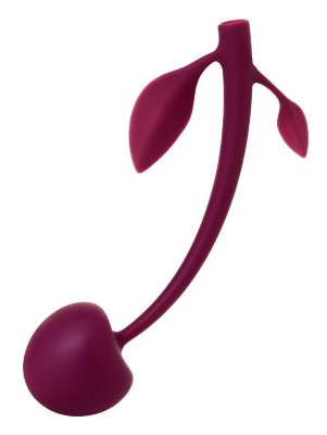 Вагинальная вишенка WILD CHERRY - 14,5 см, цвет: бордовый