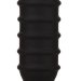 Силиконовый анальный массажер Menzstuff Ribbed Torpedo Dong, цвет: черный - 13 см