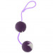 Вагинальные шарики Duo Balls со смещенным центром тяжести, цвет: фиолетово-белый