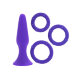 Фиолетовый набор: анальная пробка + эрекционные кольца