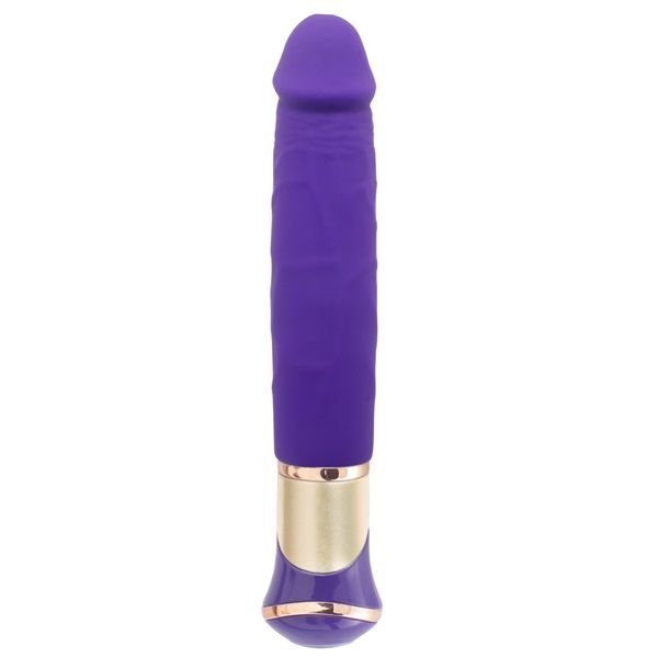 Вибратор ECSTASY Deluxe Rowdy Dong - 21,5 см, цвет: фиолетовый