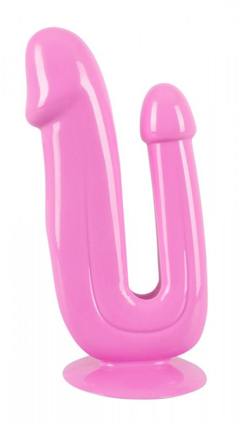 Анально-вагинальный фаллоимитатор Duo Dildo, цвет: розовый - 17,5 см