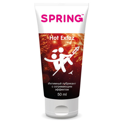 Интимный гель лубрикант Spring Hot Extaz с согревающим эффектом - 50 мл.