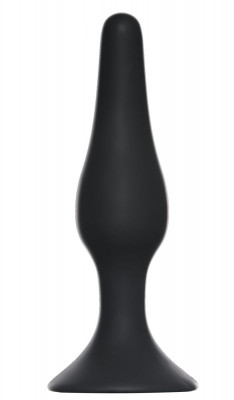 Анальная пробка Slim Anal Plug Medium, цвет: черный - 11,5 см
