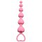 Анальная цепочка Heart s Beads Pink, цвет: розовый - 18 см