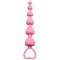 Анальная цепочка Heart s Beads Pink, цвет: розовый - 18 см