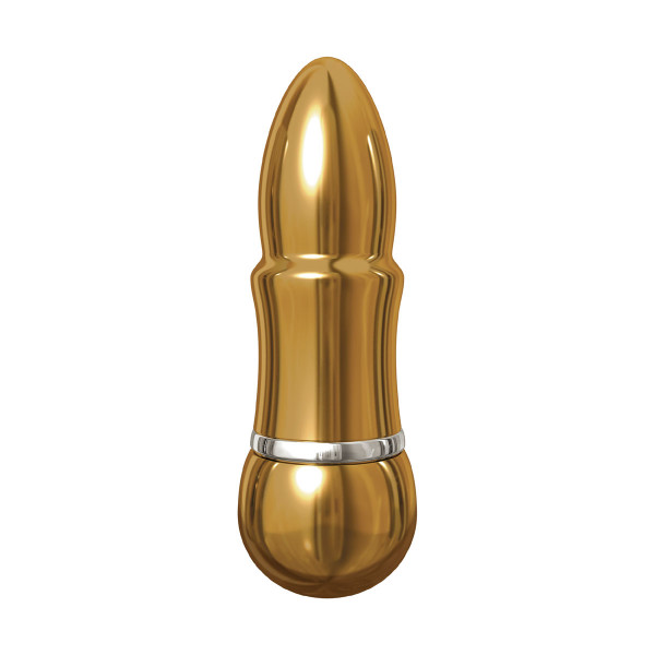 Вибратор Pipedream Pure Aluminium Gold Small, цвет: золотистый - 7,5 см