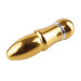 Вибратор Pipedream Pure Aluminium Gold Small, цвет: золотистый - 7,5 см