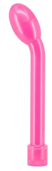 Изогнутый вибромассажер G POWER - 18,5 см, цвет: розовый