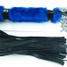Нежная плеть с синим мехом BDSM Light - 43 см