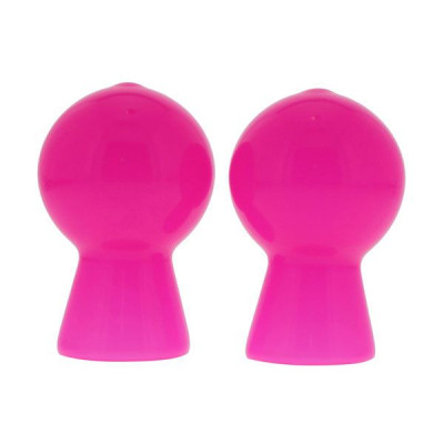 Вакуумные помпы для сосков Nipple Sucker Pair In Shiny Pink, цвет: розовый