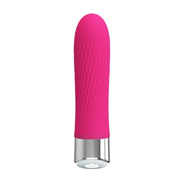 Мини-вибратор Sebastian - 12,4 см, цвет: розовый