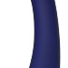 Изогнутый вибромассажер HYBRIS - 21 см, цвет: синий