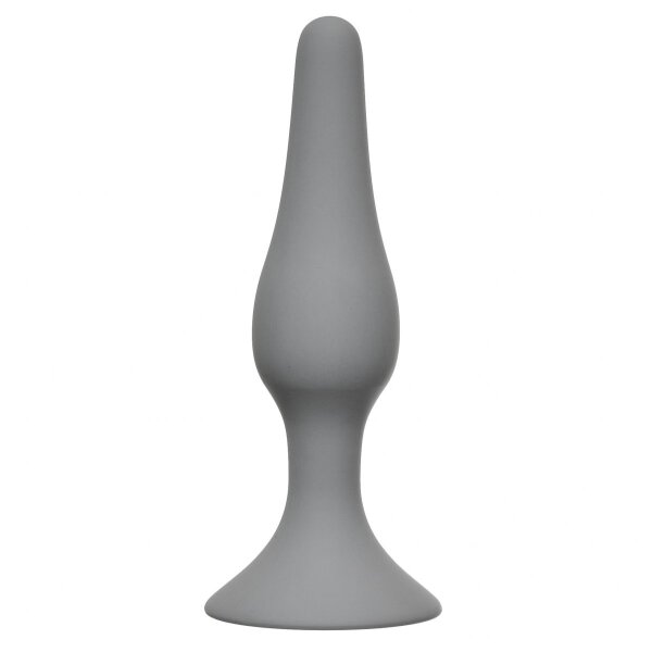 Анальная пробка Slim Anal Plug Medium, цвет: серый - 11,5 см