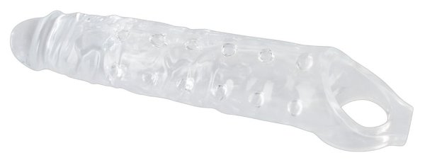 Закрытая насадка Crystal Skin Penis Sleeve - 27,8 см, цвет: прозрачный
